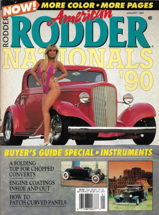 AMERICAN RODDER 1991 JAN - PATCH CURBED PANELS, '90 NATS, WOOD'N CARR